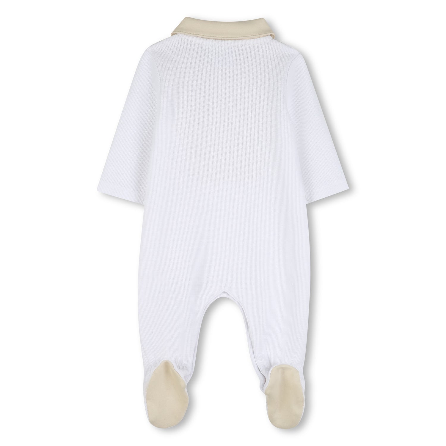 Baby Polo Pyjamas in White and Beige Hugo Boss
