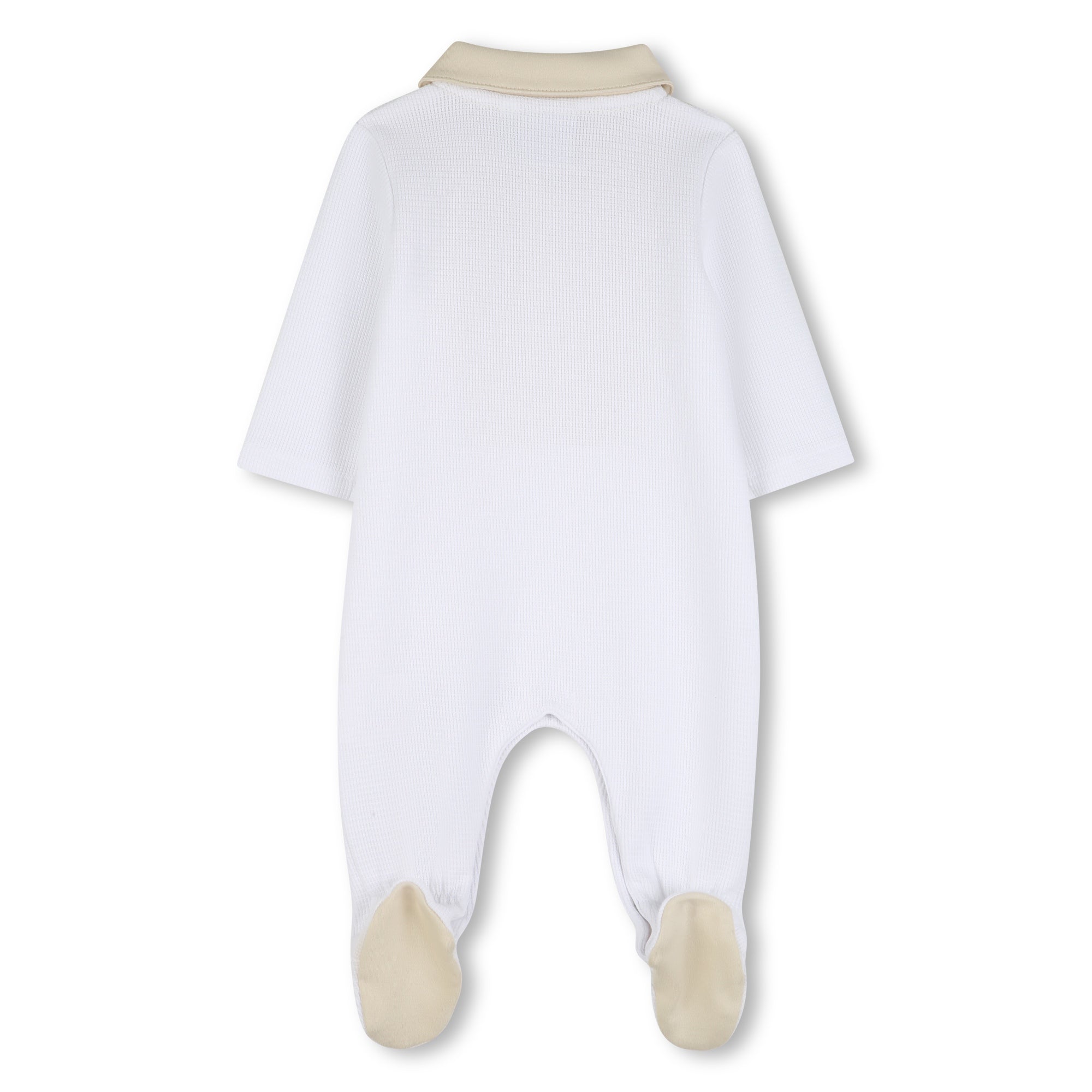 Baby Polo Pyjamas in White and Beige Hugo Boss