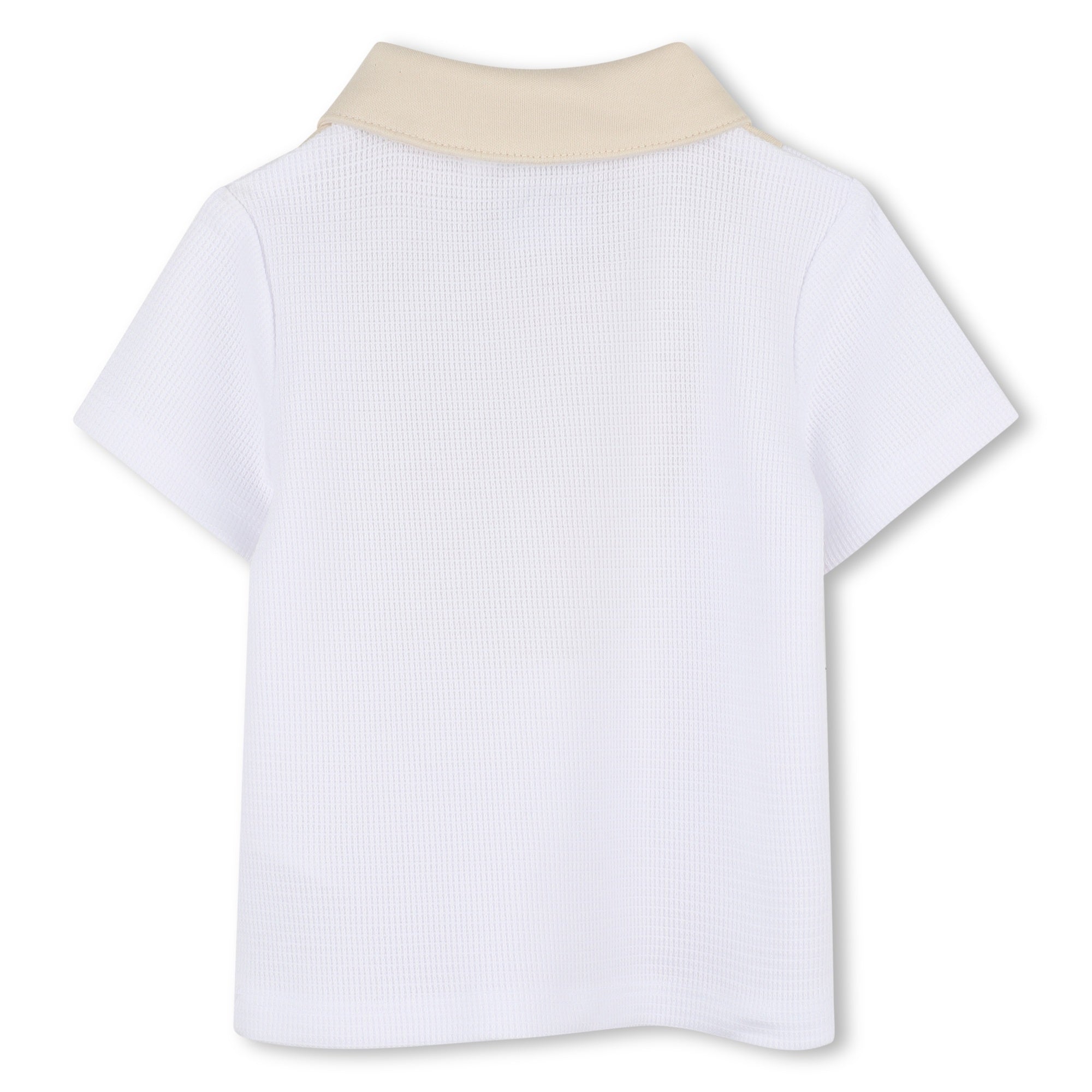 Baby Polo Shirt and Shorts Set in White and Beige Hugo Boss