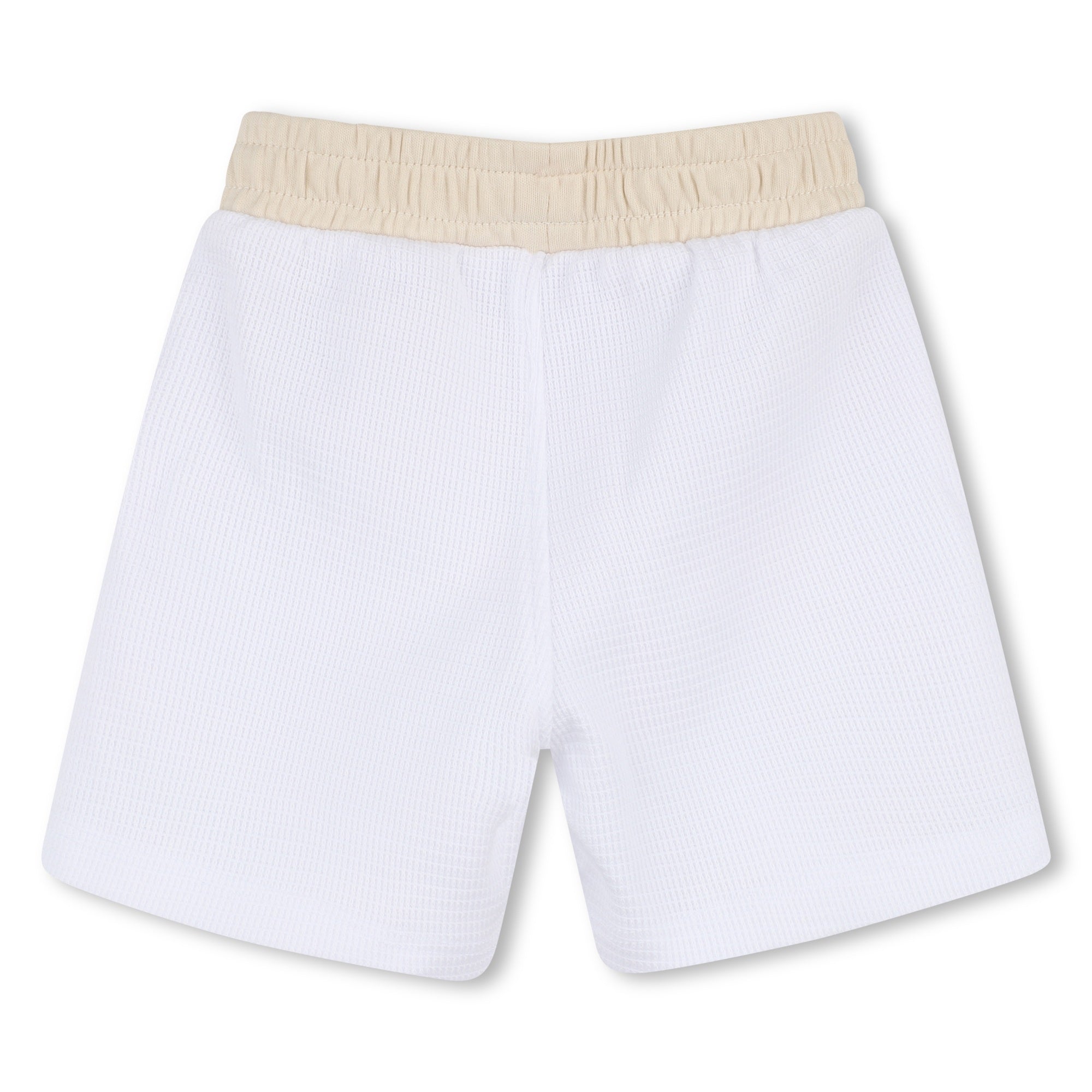 Baby Polo Shirt and Shorts Set in White and Beige Hugo Boss