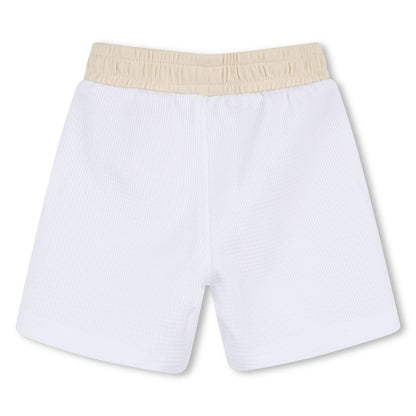 Baby Polo Shirt and Shorts Set in White and Beige Hugo Boss