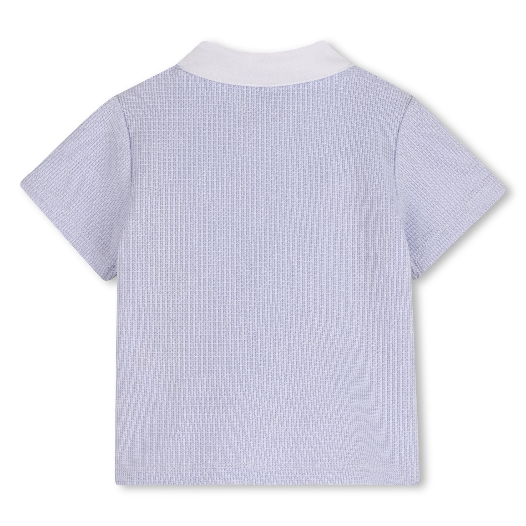 Baby Polo Shirt and Shorts Set in Light Blue and White Hugo Boss