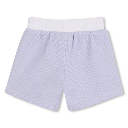 Baby Polo Shirt and Shorts Set in Light Blue and White Hugo Boss