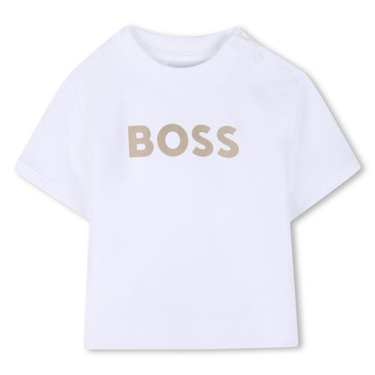 Organic Cotton T-Shirt &amp; Stripe Shorts Gift Set Hugo Boss