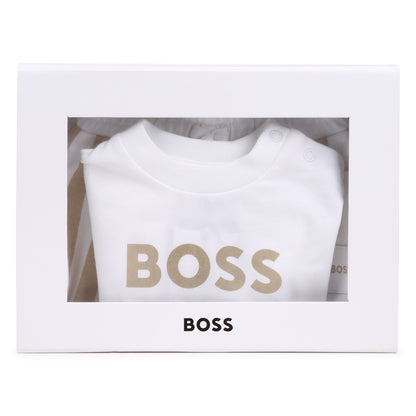 Organic Cotton T-Shirt &amp; Stripe Shorts Gift Set Hugo Boss
