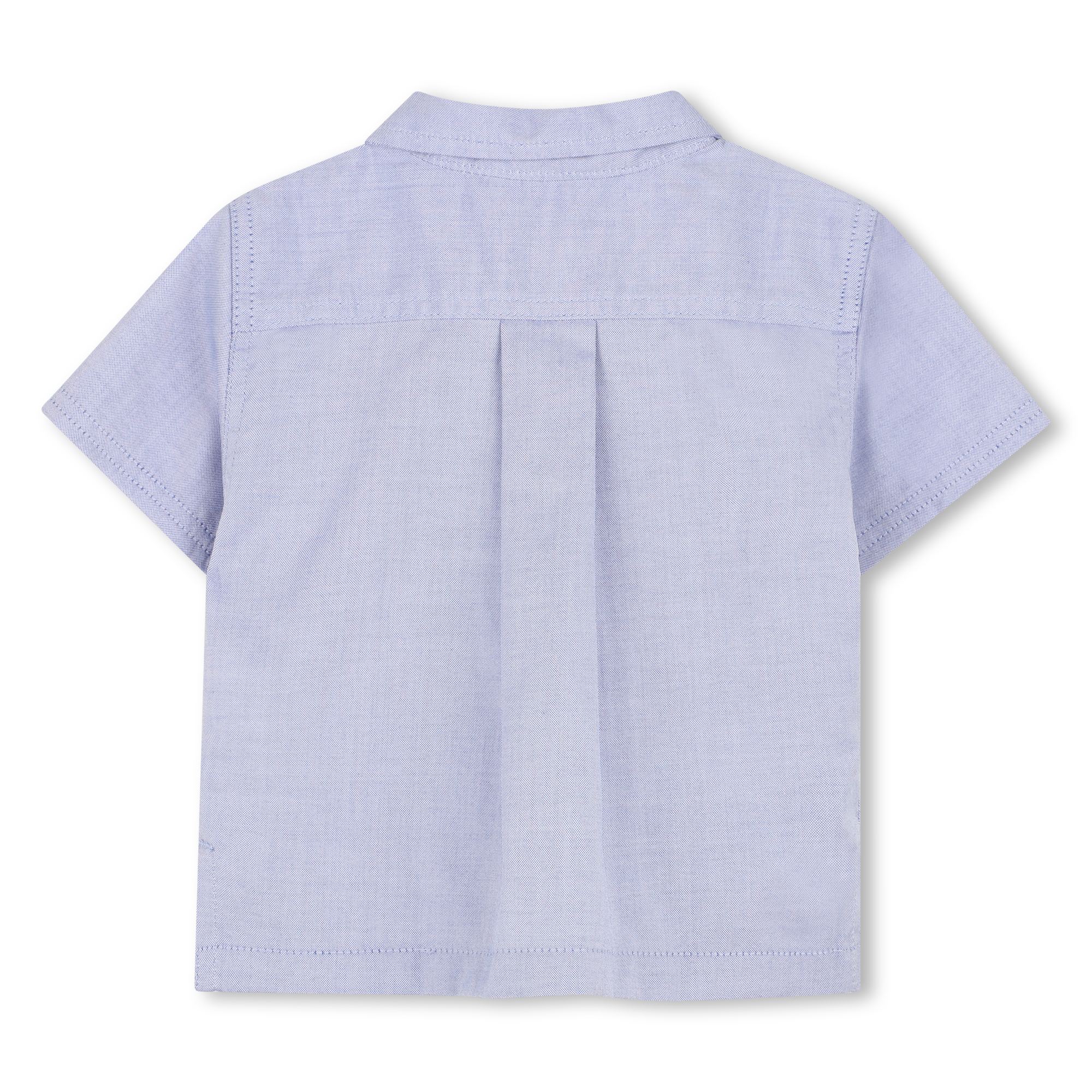 Cotton Shirt and Shorts Set in Oxford Weave Hugo Boss