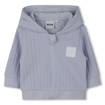 Baby Boy Three-Piece Cardigan, T-Shirt and Trousers Gift Set Hugo Boss