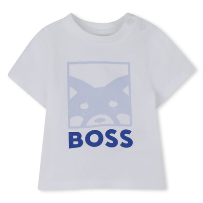 Baby Boy Three-Piece Cardigan, T-Shirt and Trousers Gift Set Hugo Boss