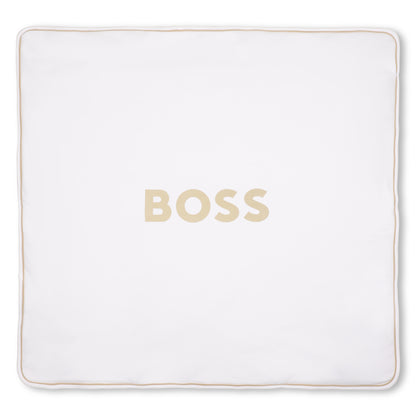 Baby "My First" Bi-Face Striped Blanket in Stone Hugo Boss