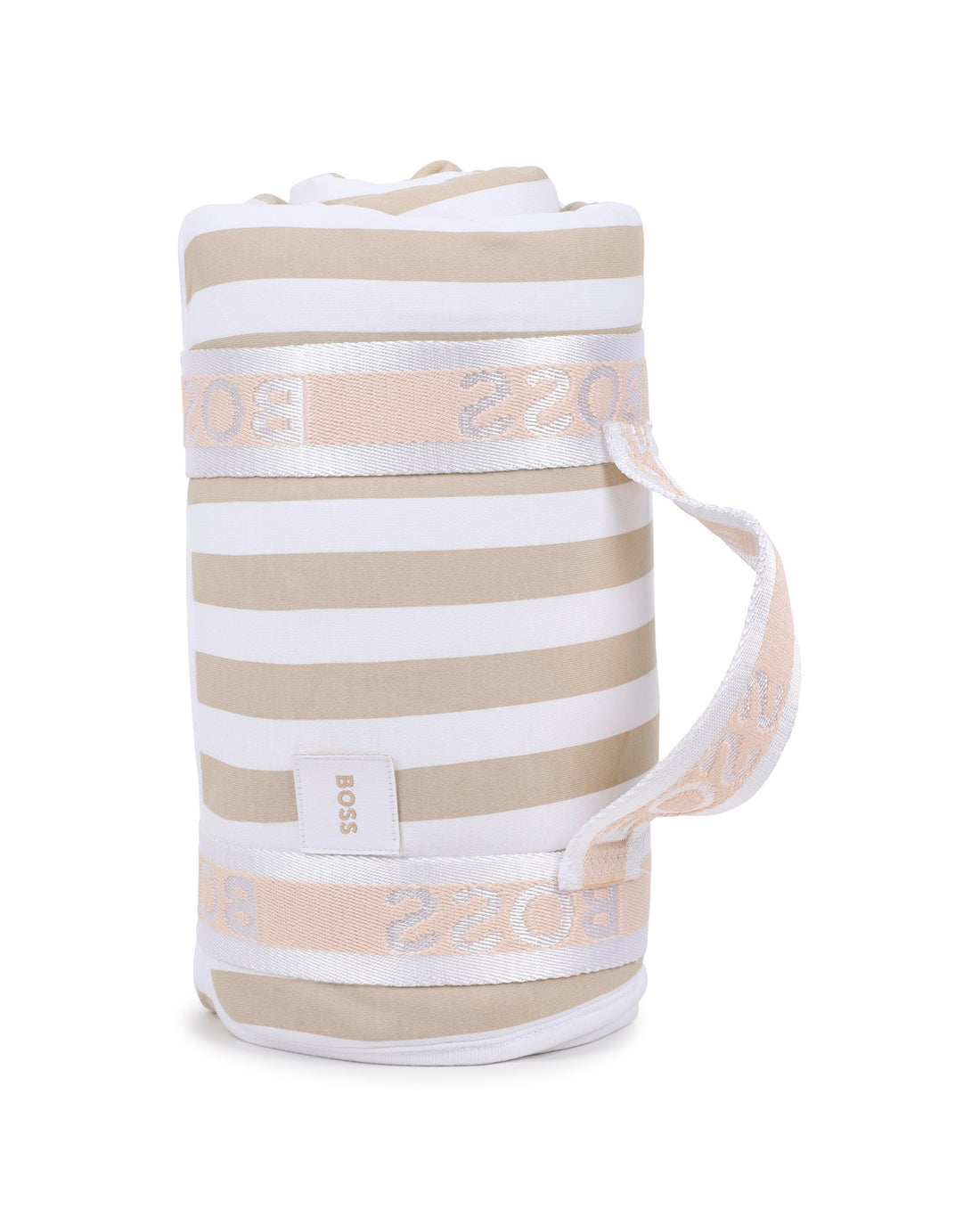 Baby "My First" Bi-Face Striped Blanket in Stone Hugo Boss
