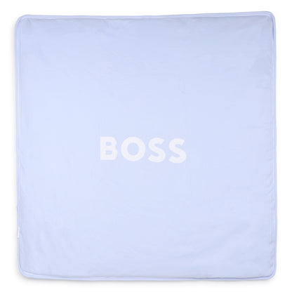 Baby "My First" Bi-Face Striped Blanket in Light Blue Hugo Boss