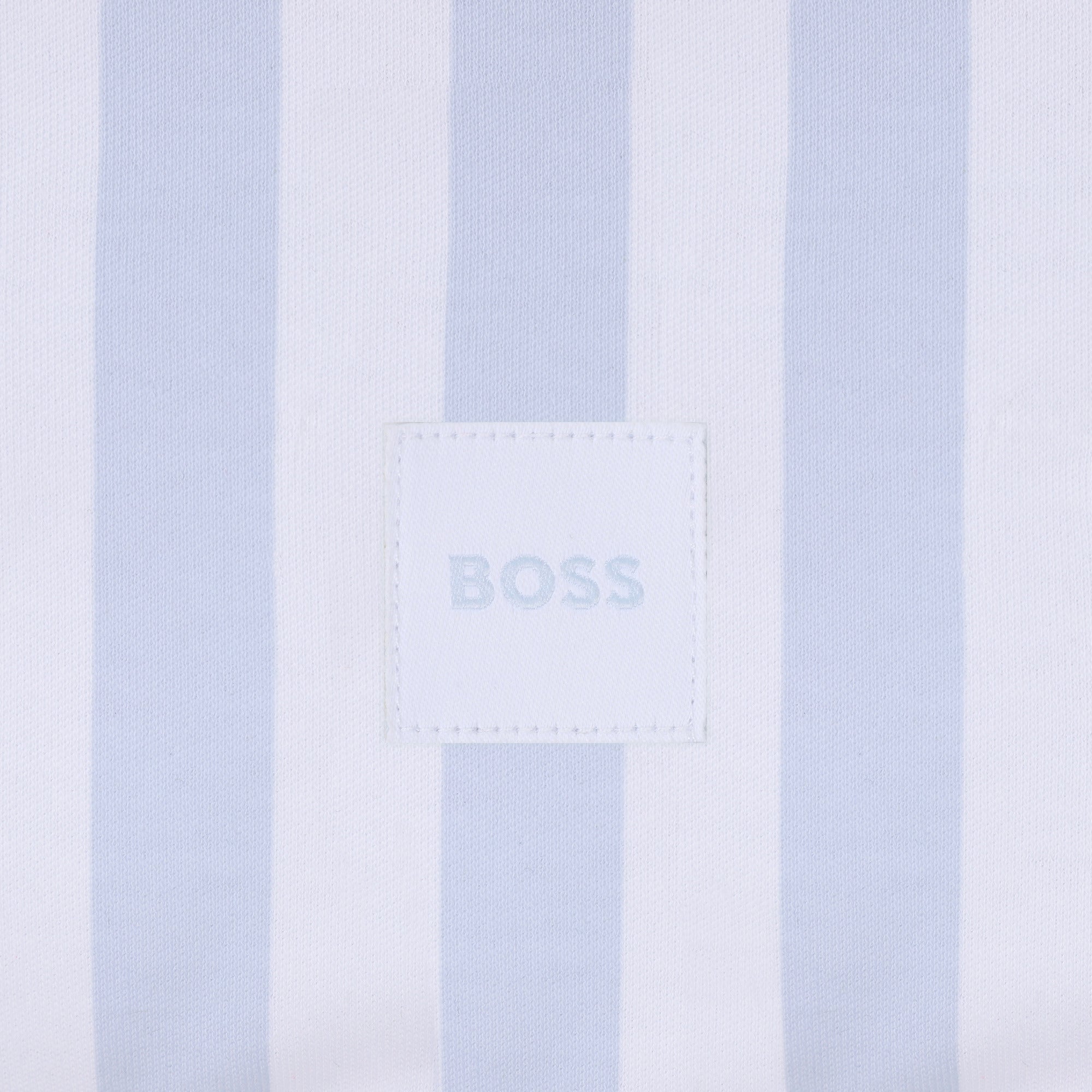 Baby "My First" Bi-Face Striped Blanket in Light Blue Hugo Boss