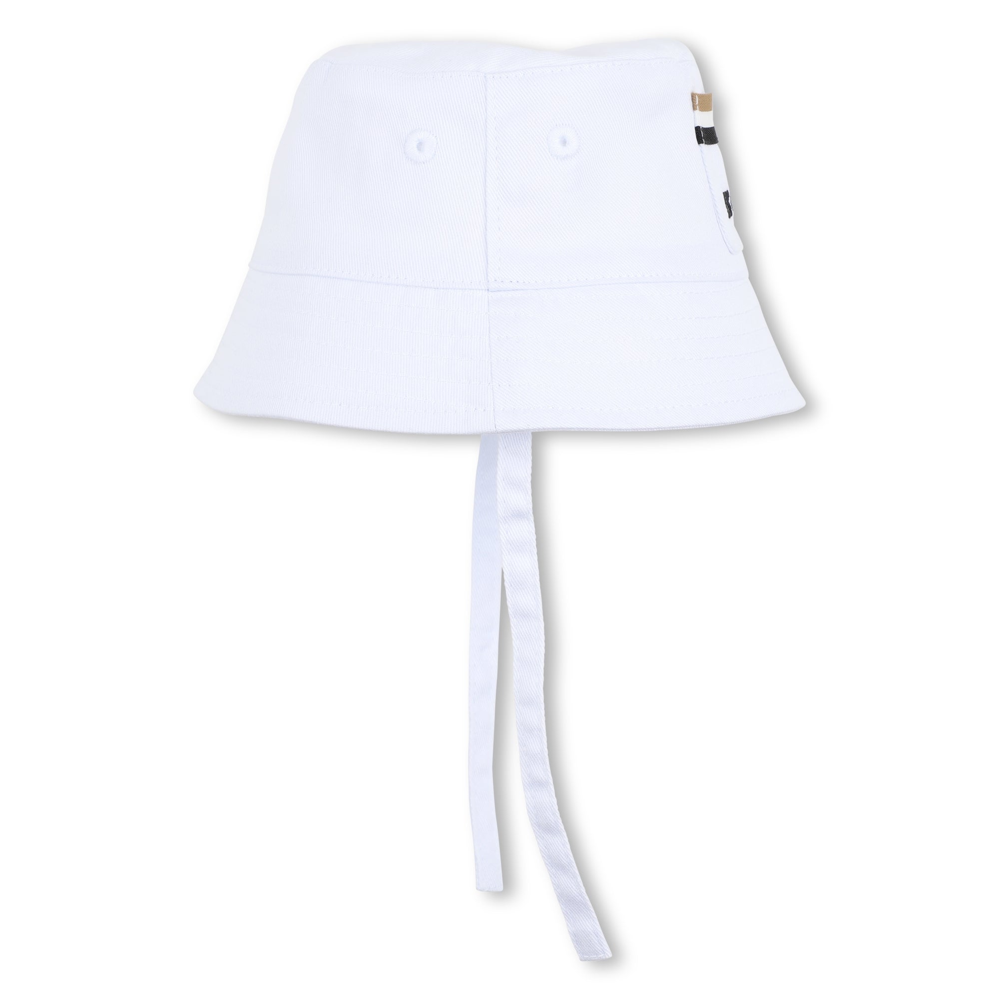 Boys Organic Cotton Twill Bucket Hat in Khaki Hugo Boss