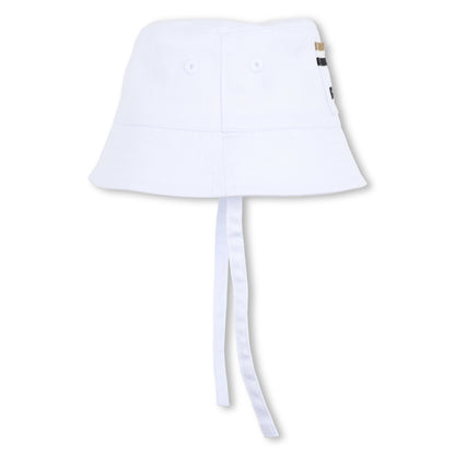 Boys Organic Cotton Twill Bucket Hat in Khaki Hugo Boss