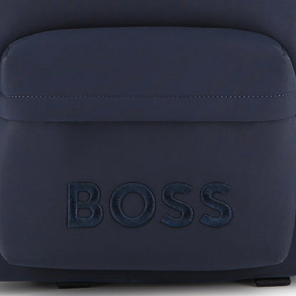 Boys Logo Matte Backpack in Navy Hugo Boss