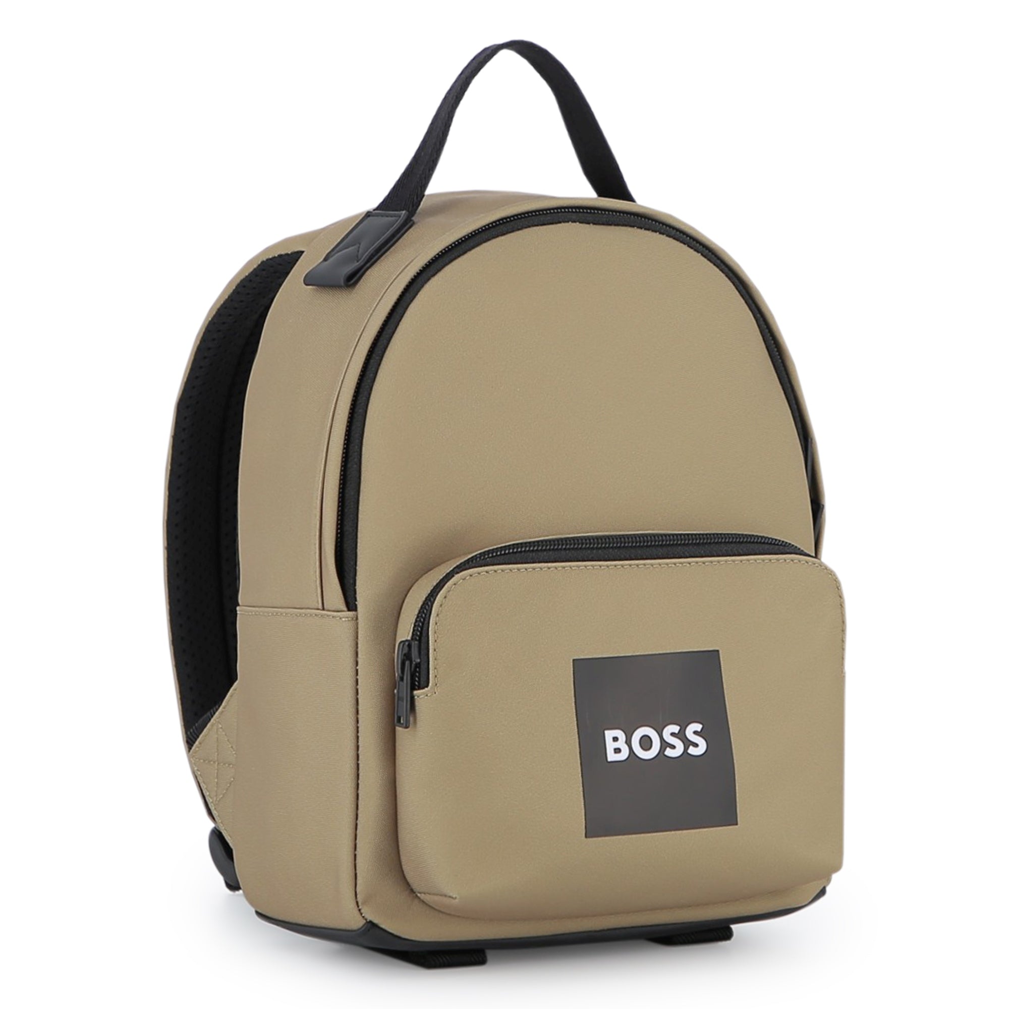 Boys Small Logo Backpack in Khaki Hugo Boss