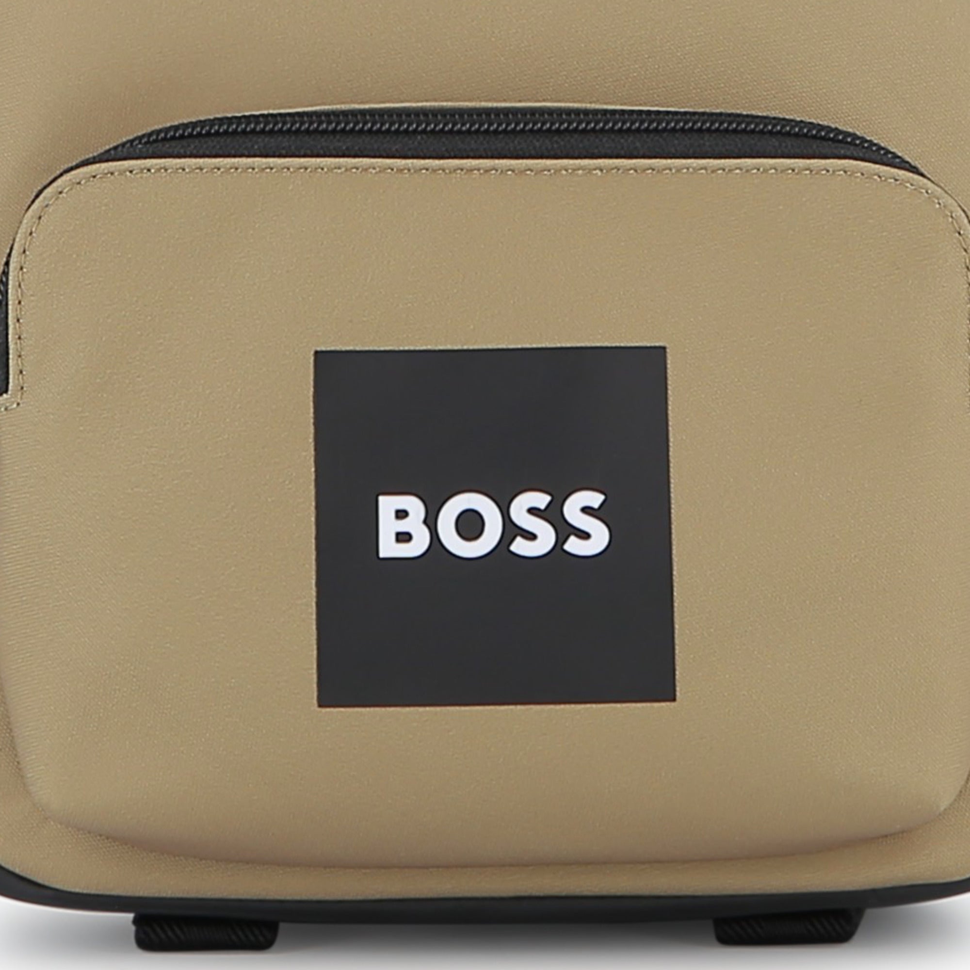 Boys Small Logo Backpack in Khaki Hugo Boss