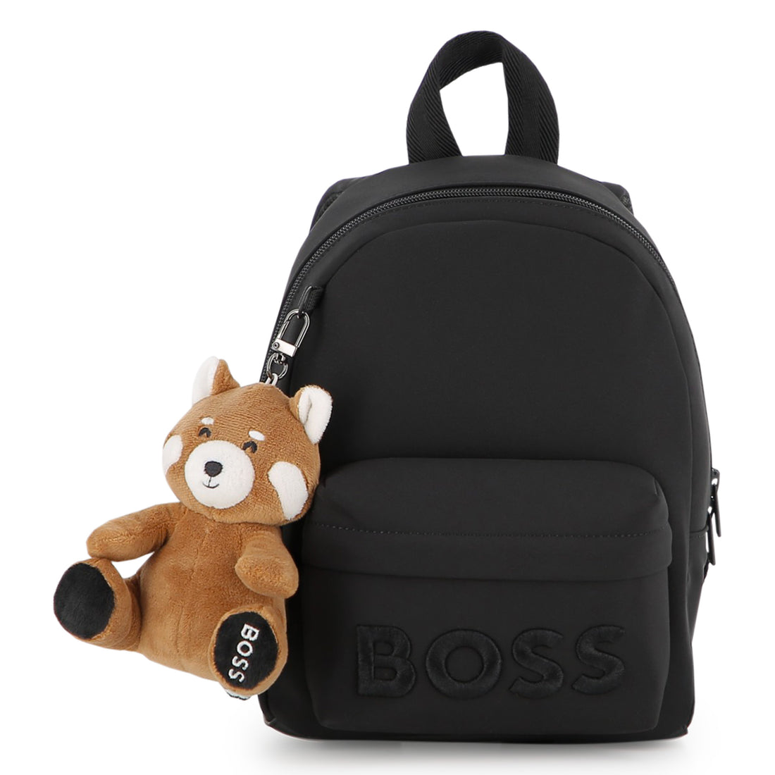 Boys Small Logo Backpack with Removable Soft Toy in Black Hugo Boss