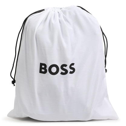Boys Small Logo Backpack with Removable Soft Toy in Black Hugo Boss