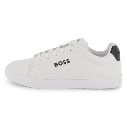 Leather Sneakers with Lace-Up Closure Hugo Boss