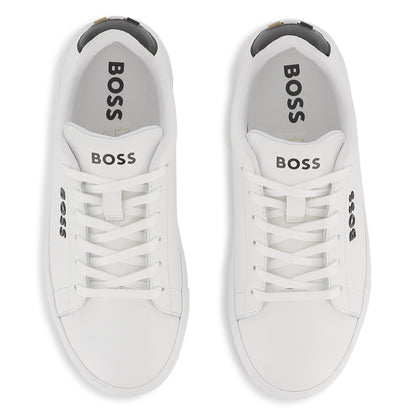 Leather Sneakers with Lace-Up Closure Hugo Boss