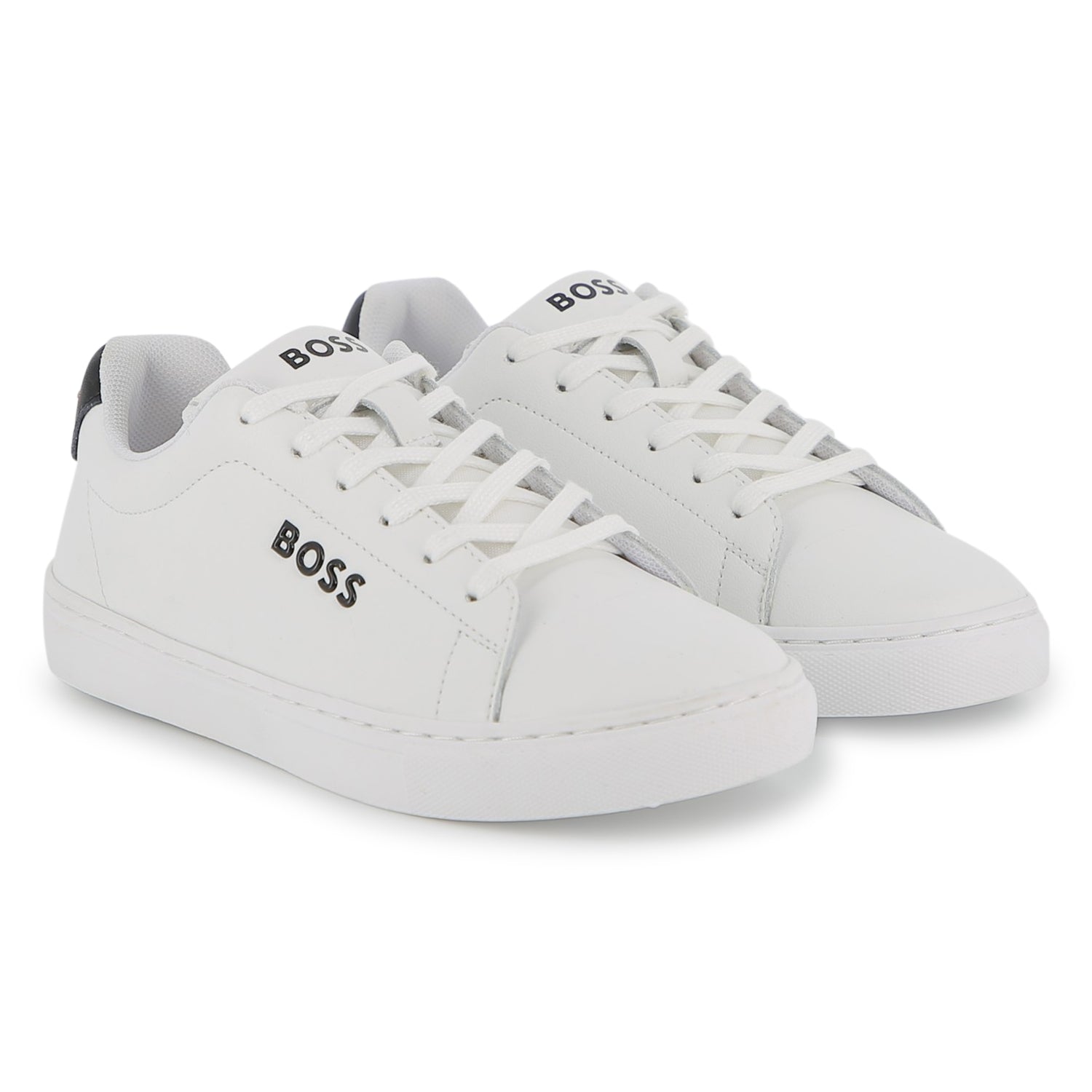 Leather Sneakers with Lace-Up Closure Hugo Boss
