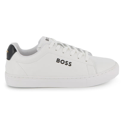 Leather Sneakers with Lace-Up Closure Hugo Boss