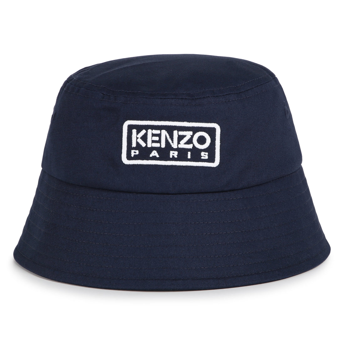 Navy Bucket Hat with Embroidered Badge