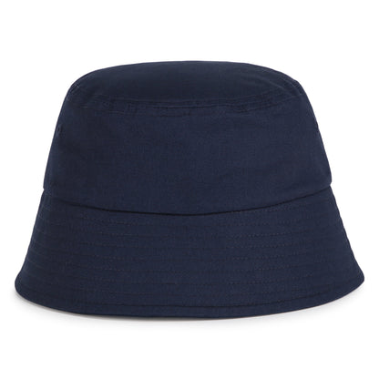 Navy Bucket Hat with Embroidered Badge