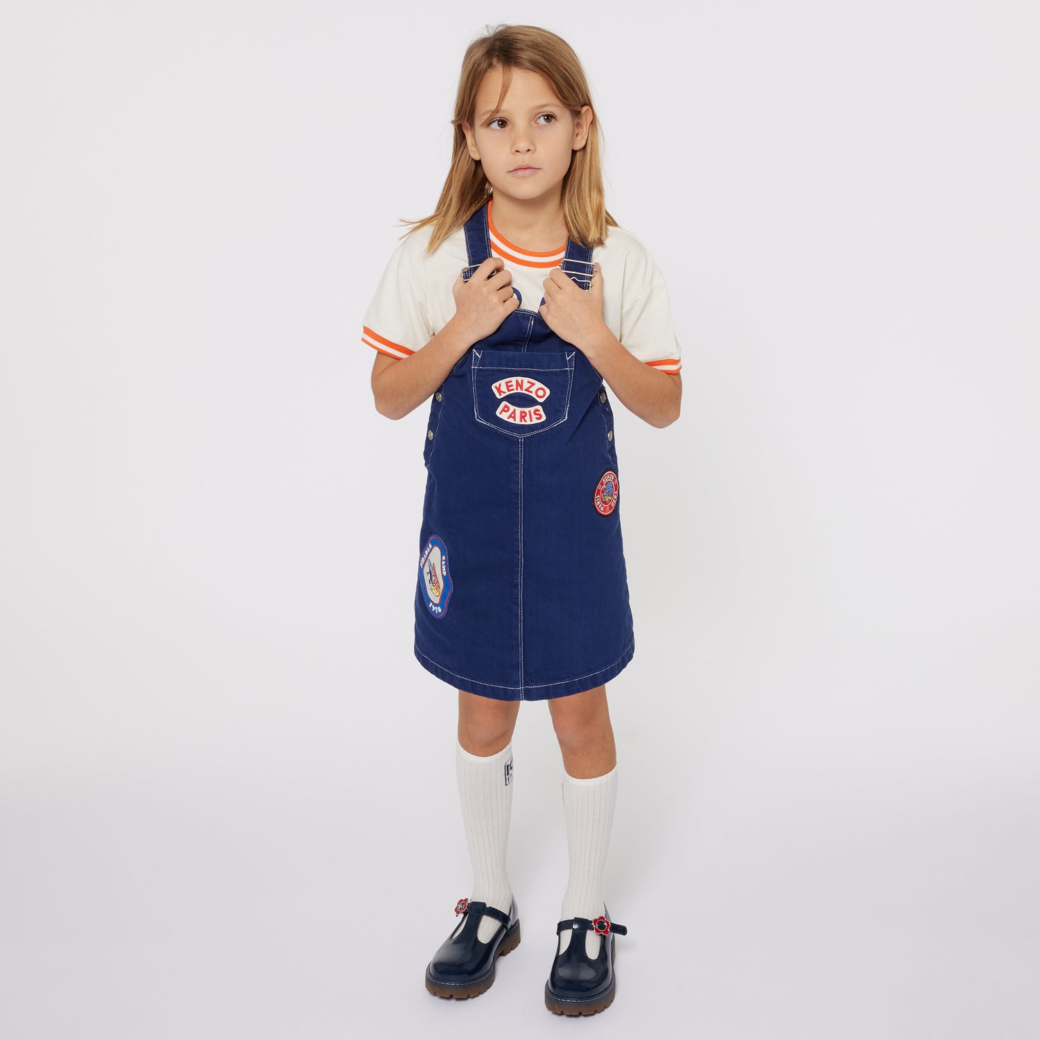 Embroidered Dungaree Dress – Schoolsoutdesignerkidswear