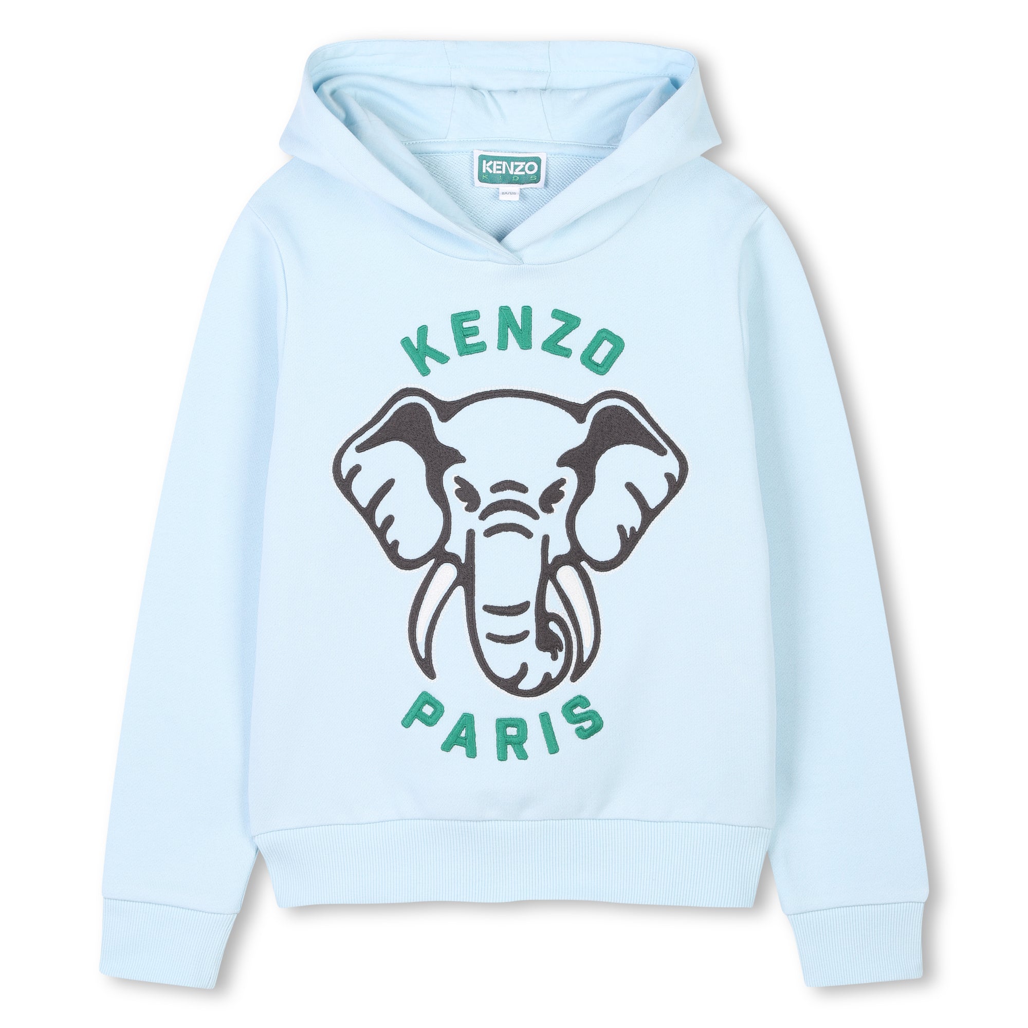 Hooded Sweatshirt with Embroidered Elephant Logo