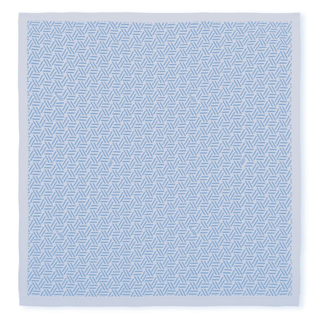 Cotton Baby Blanket with Logo Pattern, Veiled Rose, Sky Blue