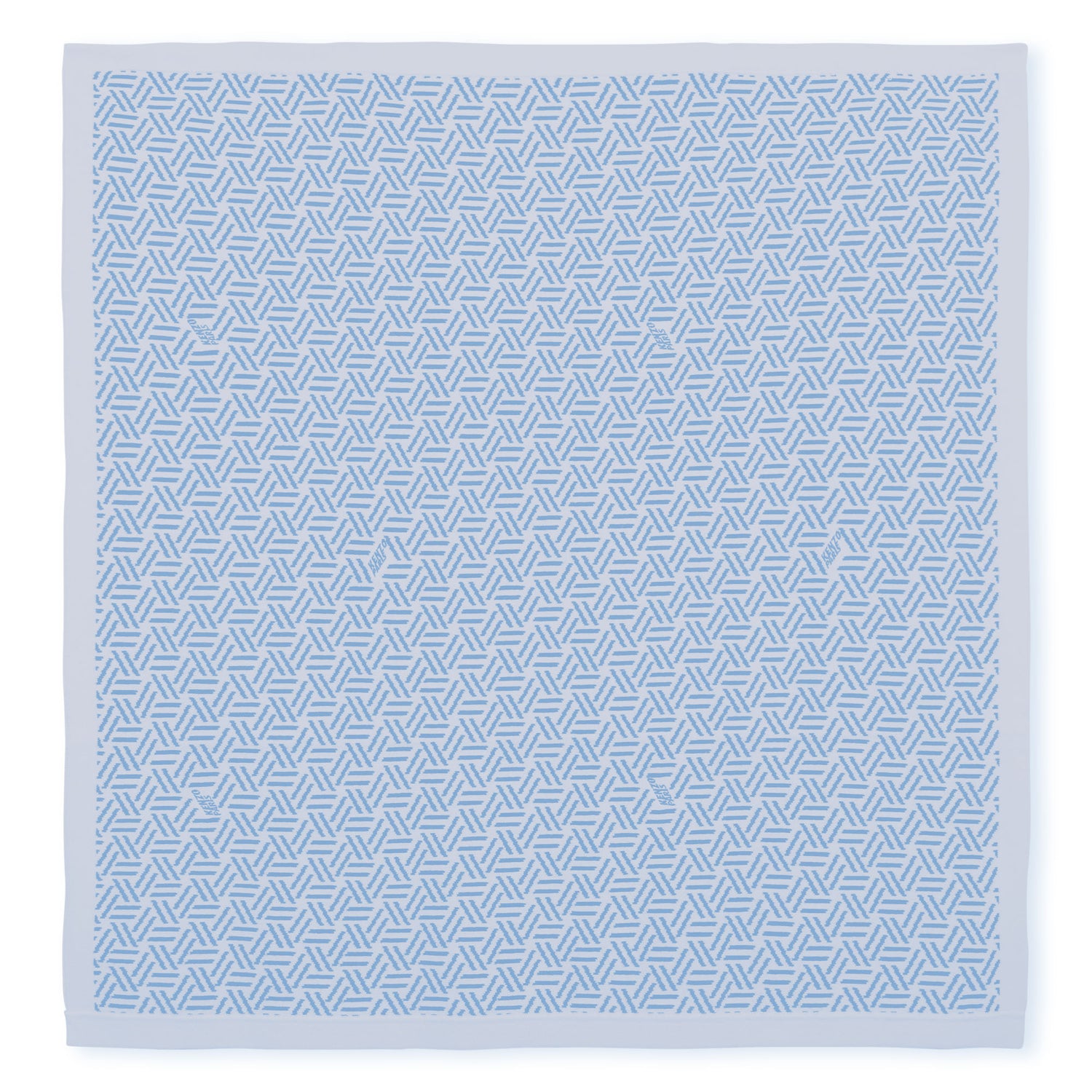 Cotton Baby Blanket with Logo Pattern, Veiled Rose, Sky Blue