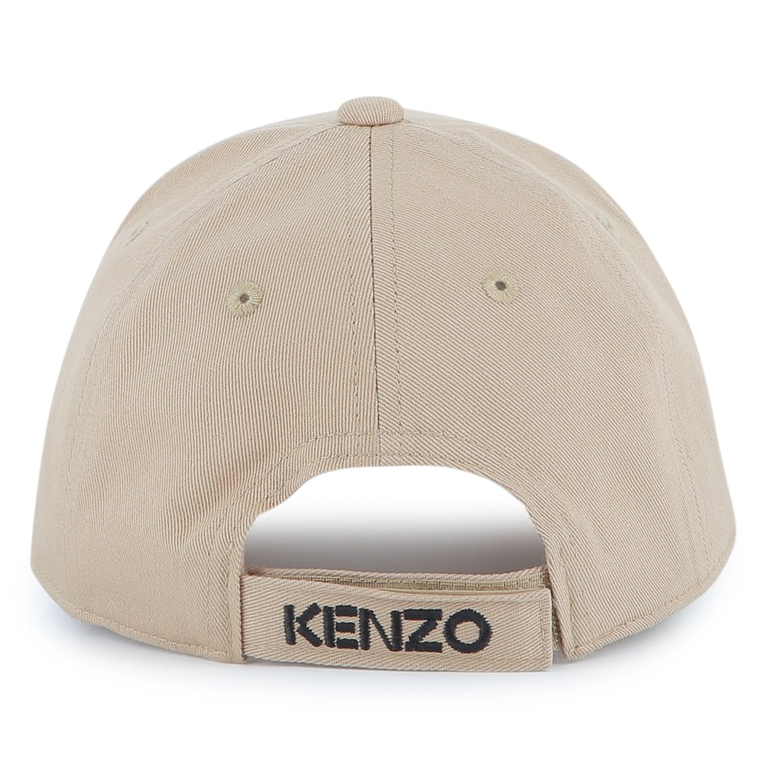 Kids cotton twill cap with embroidered tiger logo and adjustable back