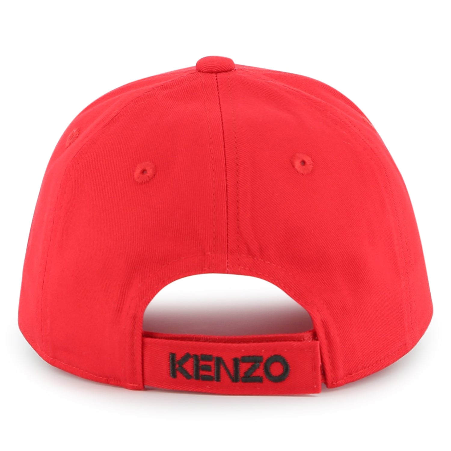 Kids cotton twill cap with embroidered tiger logo and adjustable back