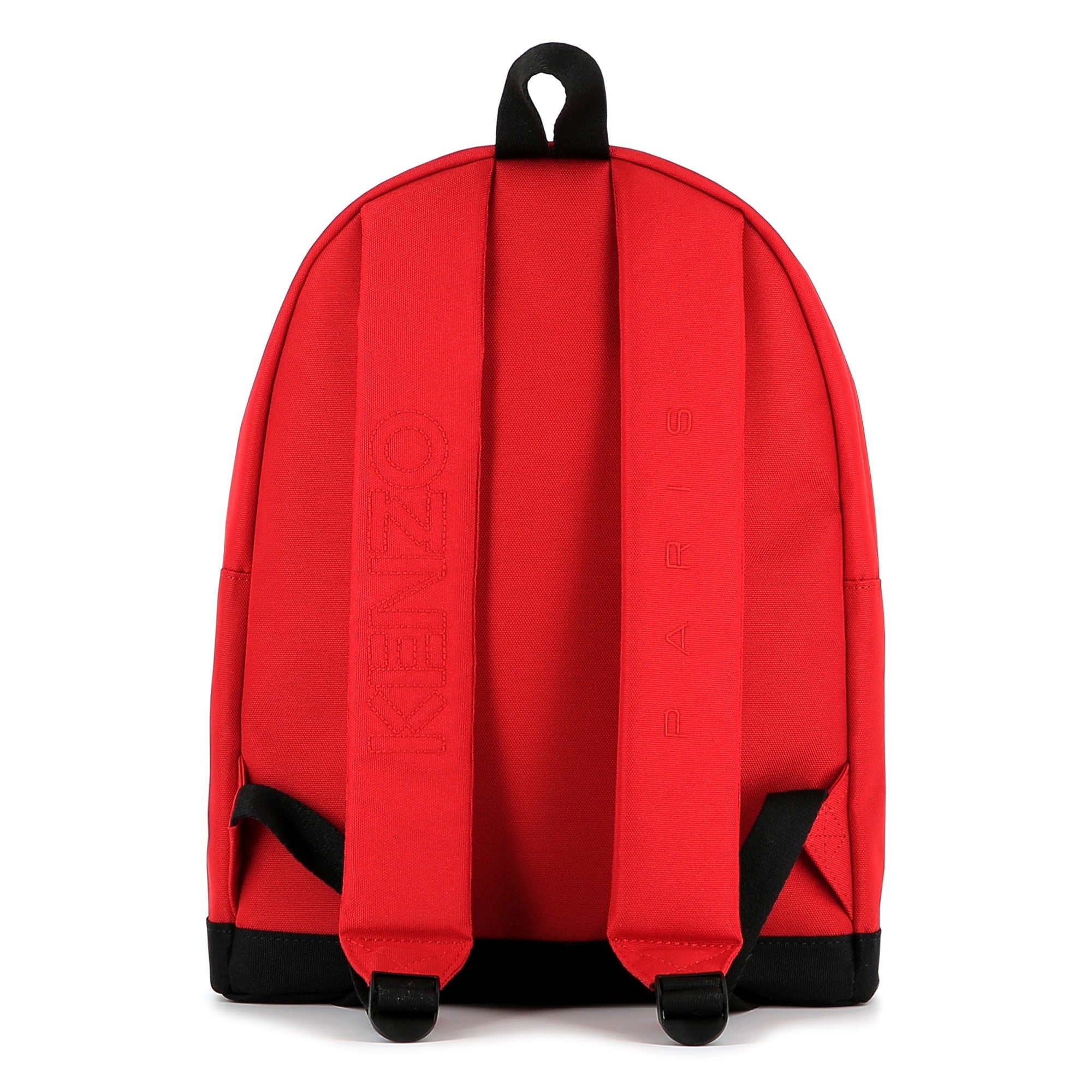Kids canvas backpack with embroidered tiger logo and adjustable straps