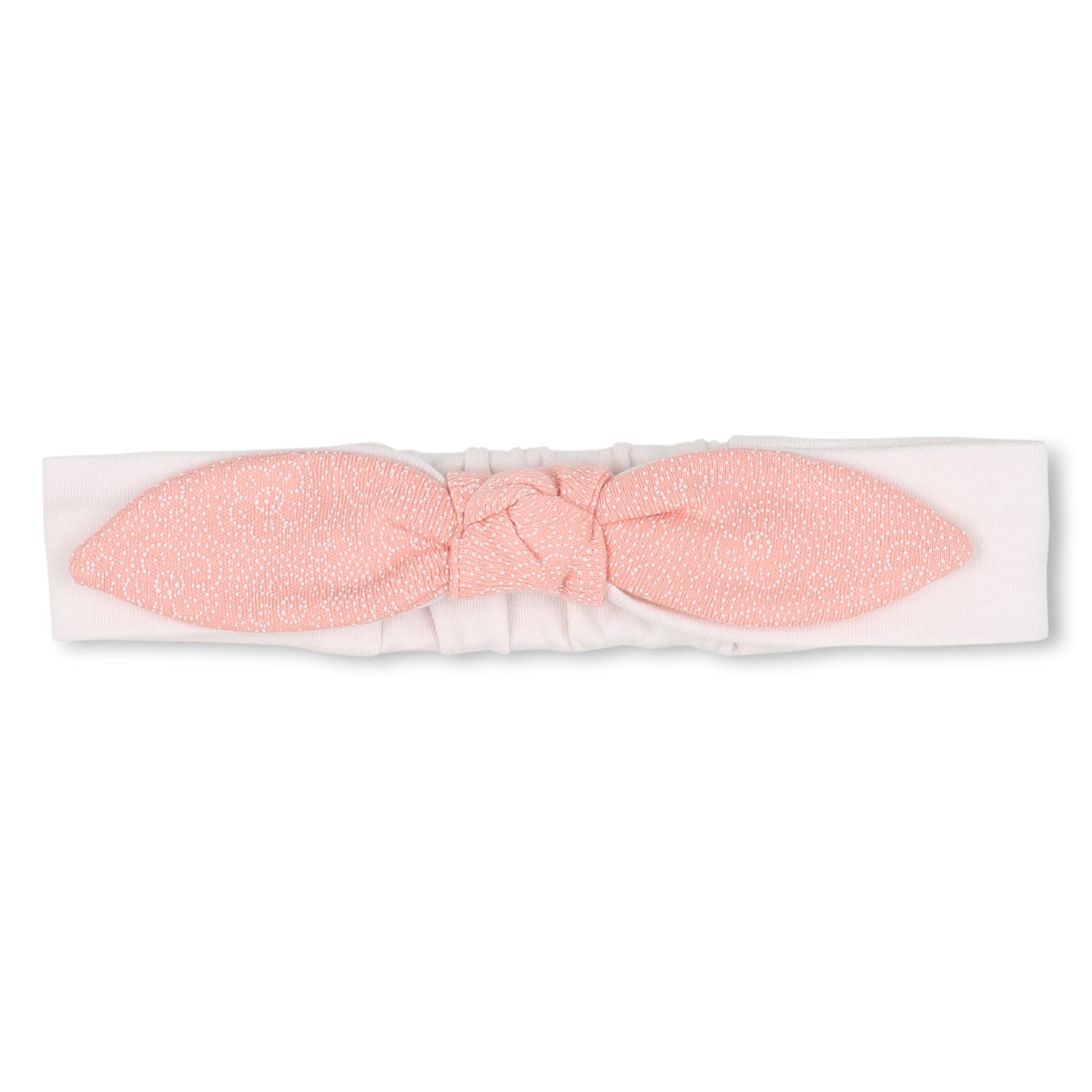 Baby pink dress, white leggings and matching headband set with embroidered detail