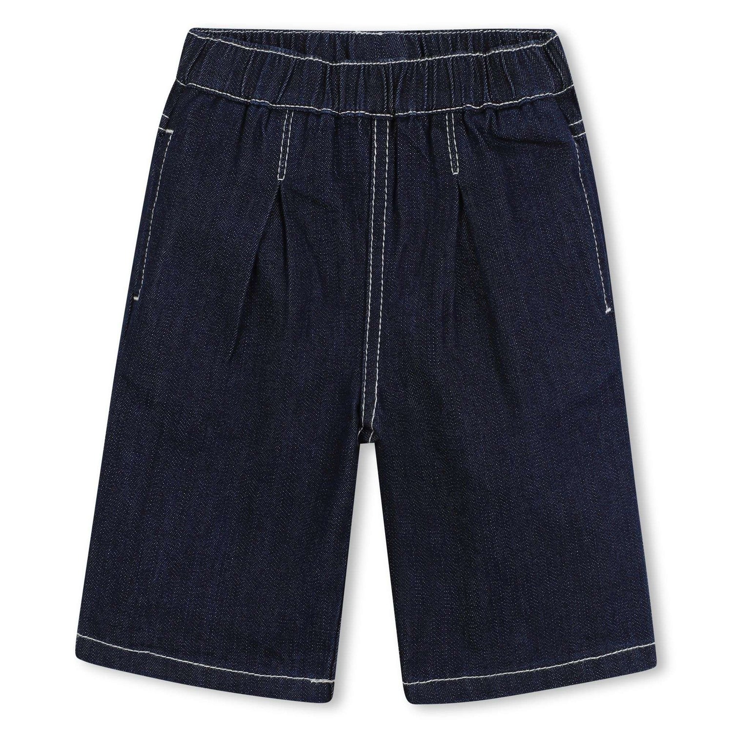 Kids dark denim trousers with embroidered back pockets