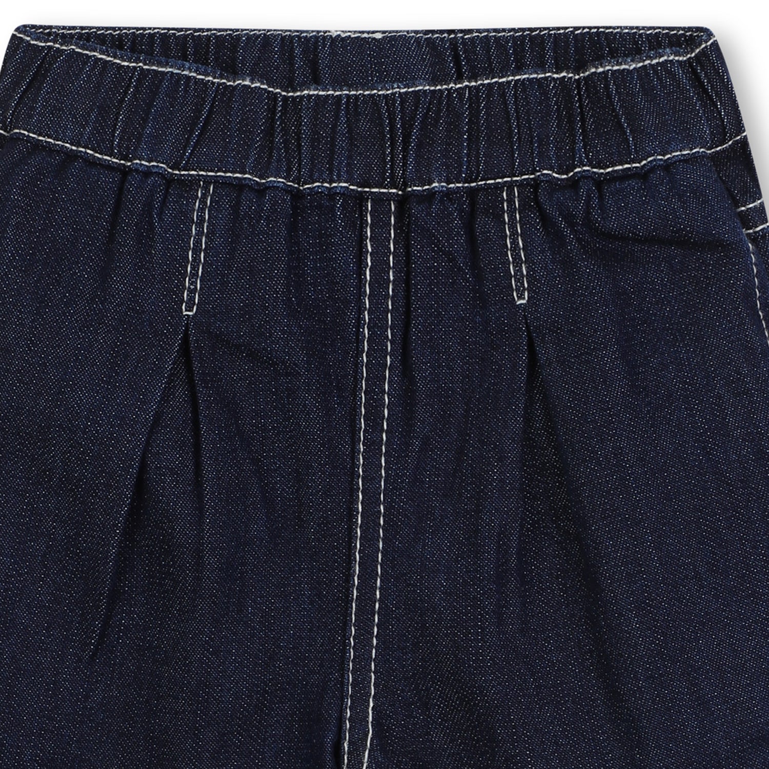 Kids dark denim trousers with embroidered back pockets