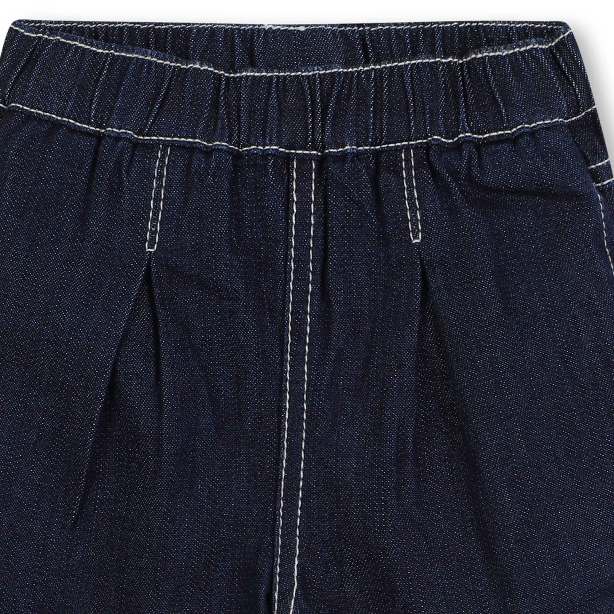 Kids dark denim trousers with embroidered back pockets