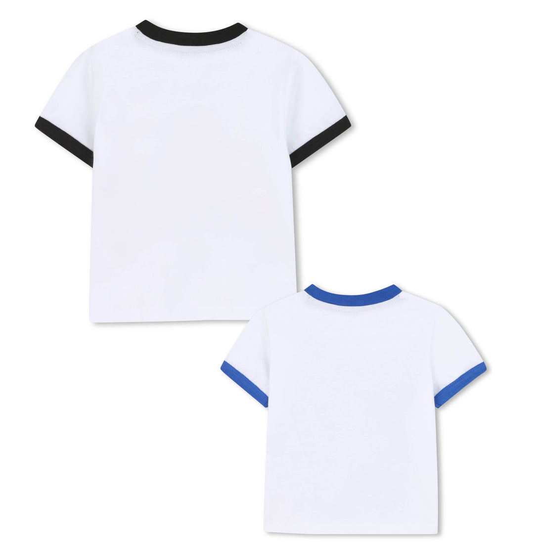 Pack of Two Graphic T-Shirts, White with Contrast Trim