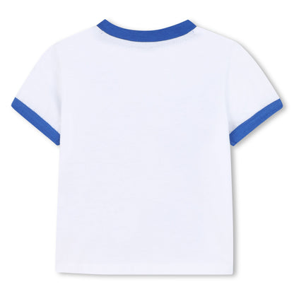 Pack of Two Graphic T-Shirts, White with Contrast Trim