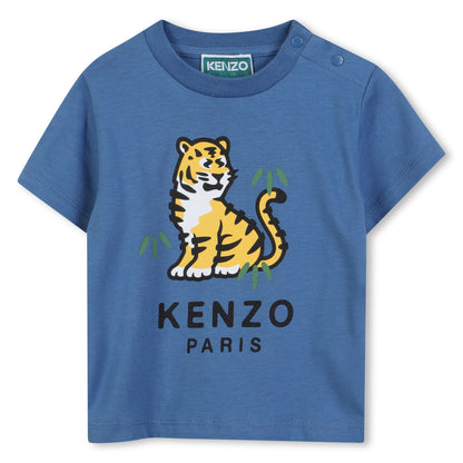 Kids Jersey T-Shirt with Tiger Print
