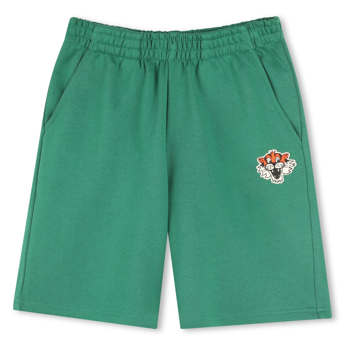 Embroidered Tiger Bermuda Shorts, Green