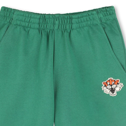 Embroidered Tiger Bermuda Shorts, Green