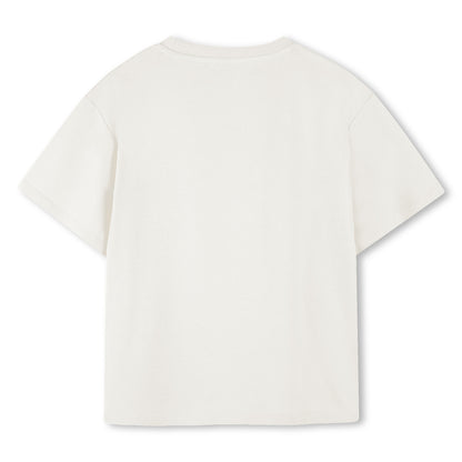 Kids organic cotton t-shirt with roaring tiger logo print
