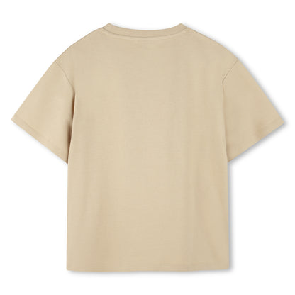 Kids organic cotton t-shirt with roaring tiger logo print