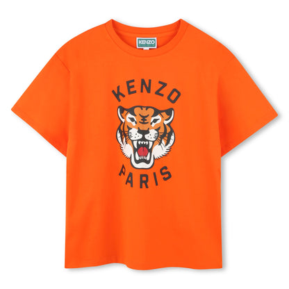 Short Sleeve Tiger Logo T-Shirt, Orange
