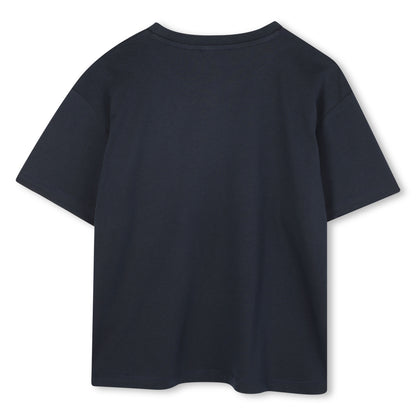Kids organic cotton t-shirt with roaring tiger logo print