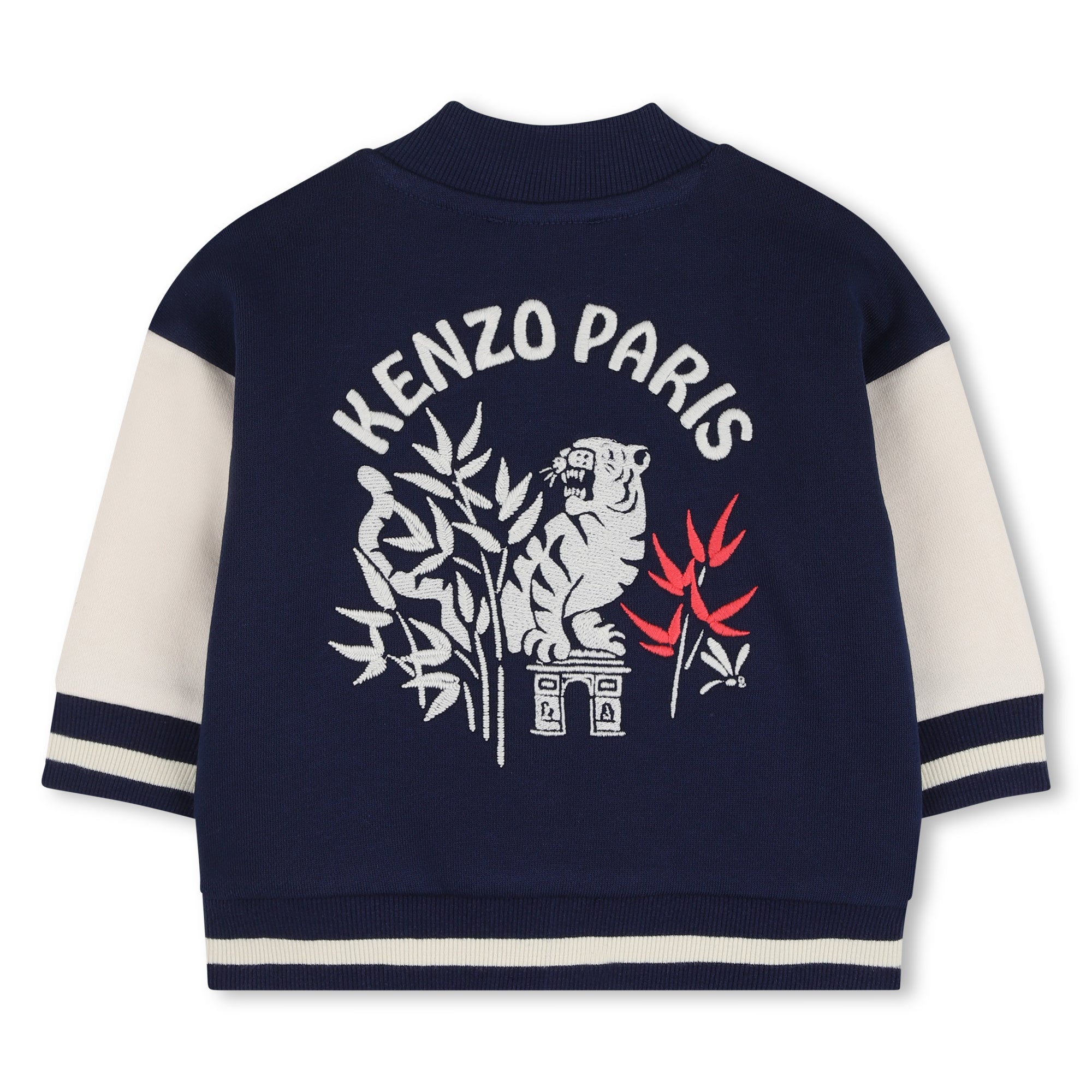 Cardigan &amp; Pants Set in Navy Blue and Off-White Kenzo